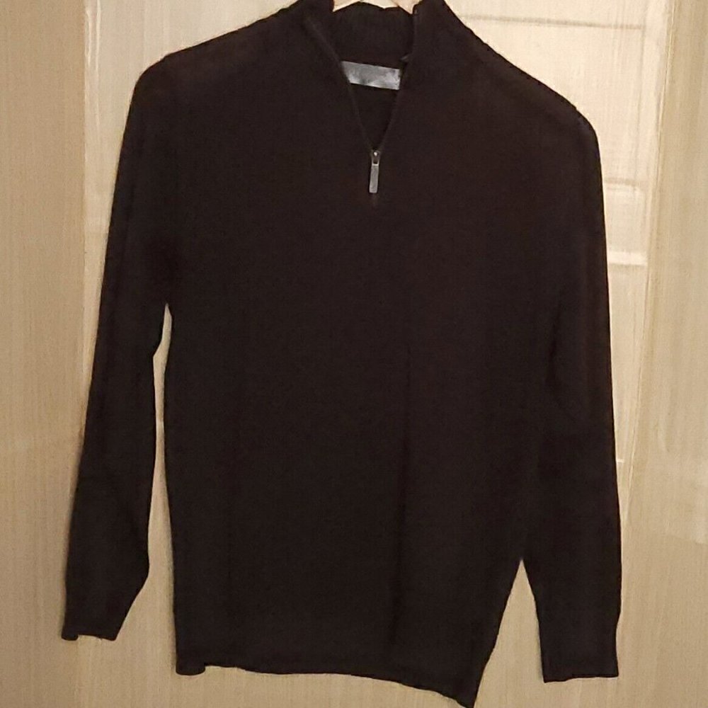Oscar De La Renta Mens 1/4 Zip Sweater Large